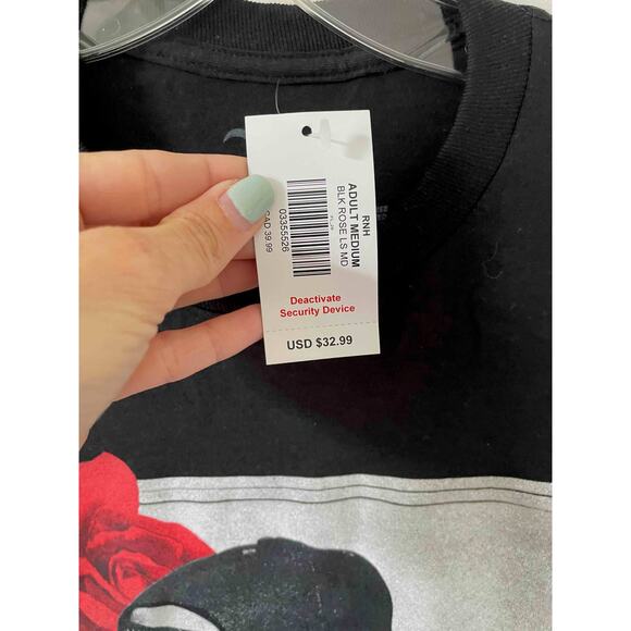 Tupac 2Pac Long Sleeve Graphic T-Shirt Black Size Medium NEW - Picture 6 of 7